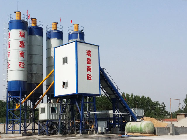 HZS90小(xiǎo)型商品混凝土攪(jiǎo)拌站